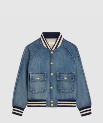 테디 재킷 클린 오션 브리드 워시 데님