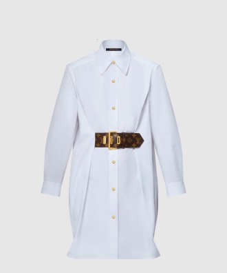 벨티드 셔츠 드레스