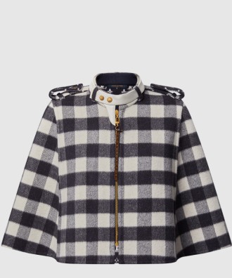 더블 페이스 체크 케이프