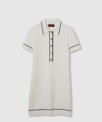파인 울 폴로 드레스