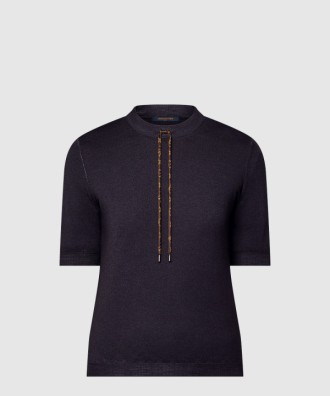 드로스트링 니트 톱