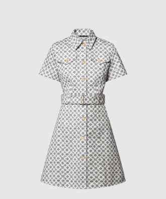 블러리 모노그램 셔츠 드레스