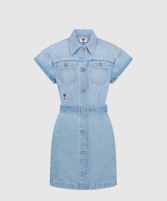 Dioriviera 쇼트 벨트 셔츠 드레스