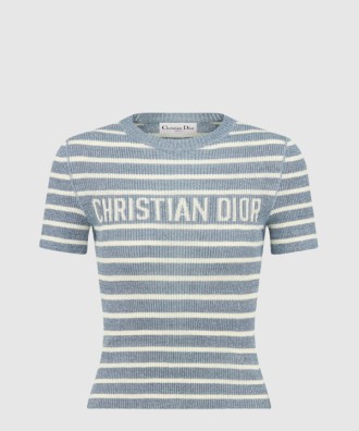 Dioriviera 크롭 반소매 스웨터