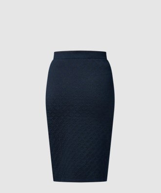 모노그램 자카드 니트 스커트