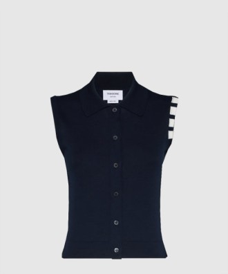 코튼 4-바 크롭 셔츠