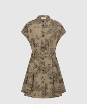 Dioriviera 벨트 쇼트 셔츠 드레스