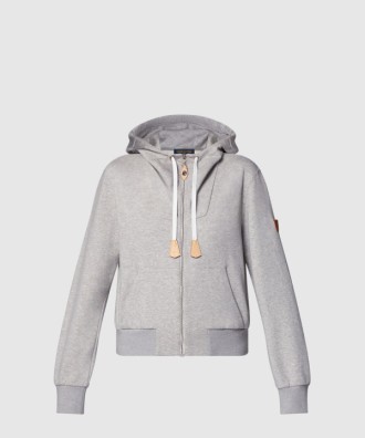 가죽 액센트 후드티