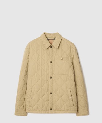 퀼팅 개버딘 오버셔츠