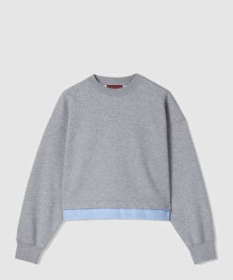 자수 코튼 스웨트셔츠