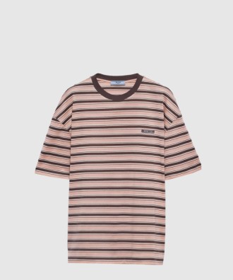 스트라이프 리슬 코튼 티셔츠
