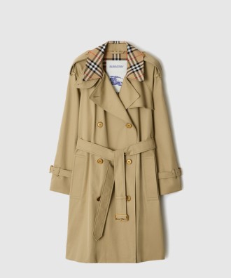 미드 렝스 체크 칼라 캐슬포드 트렌치코트