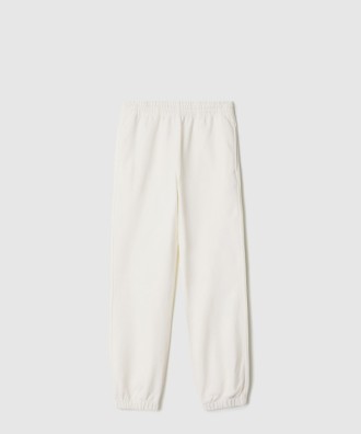 크로스 스티치 승마 로고가 있는 코튼 조깅 팬츠