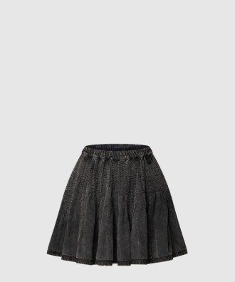 플리티드 저지 스커트