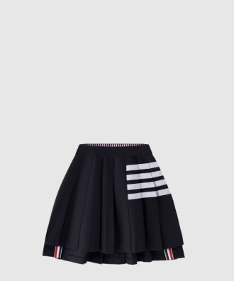 사선 플리츠 미니 스커트