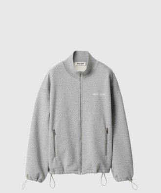 코튼 프리스 지퍼 스웨트셔츠