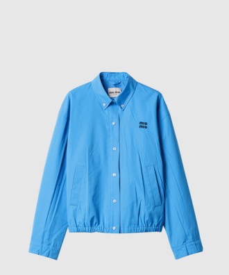 포플린 블루종 재킷