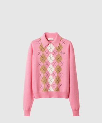 캐시미어 하프 집업 폴로 셔츠