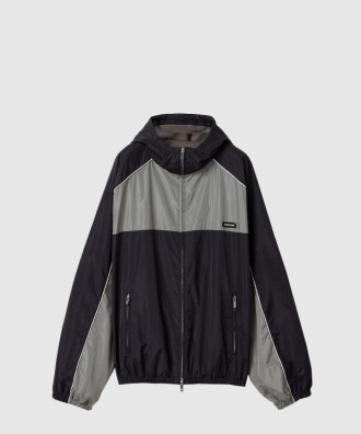 테크니컬 실크 지퍼 블루종 재킷