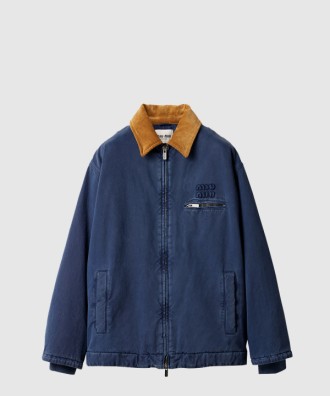 코듀로이 칼라 개버딘 트럭커 재킷