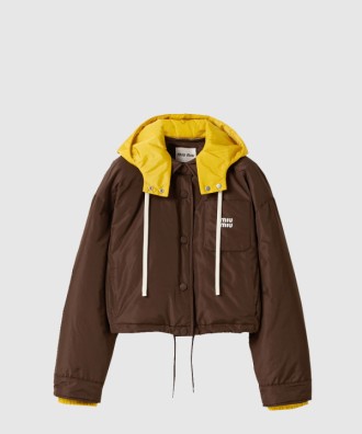 테크니컬 퐁제 다운 후디 재킷