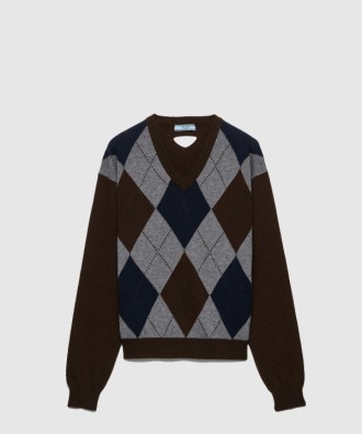 브이넥 캐시미어 스웨터