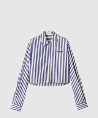 스트라이프 포플린 셔츠