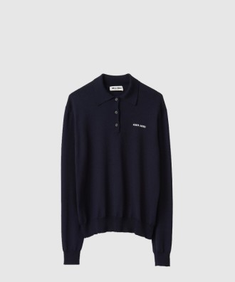 울 니트 폴로 셔츠