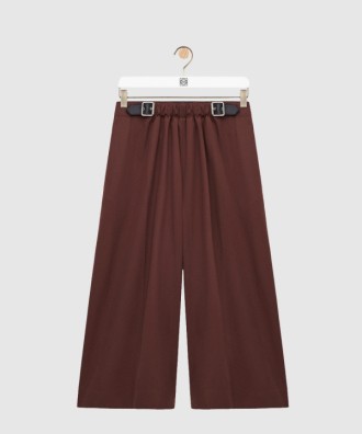 크롭 벨트 트라우저