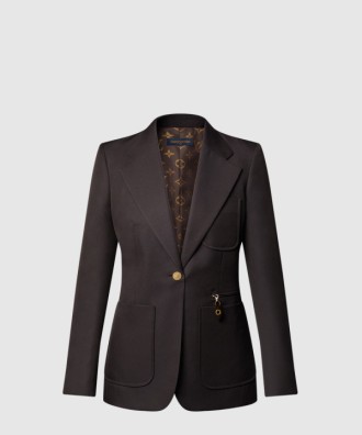 테크니컬 개버딘 프레피 블레이저