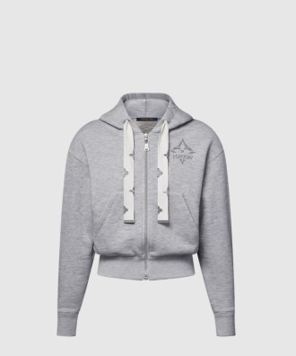 모노그램 플라워 액센트 후디