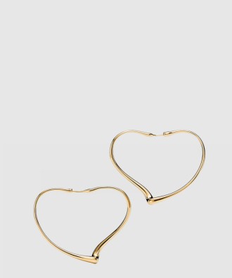 오픈 하트 후프 귀걸이