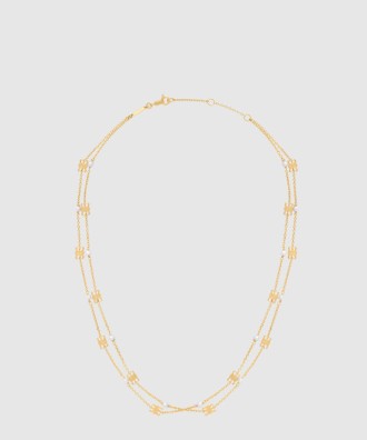 트리옹프 펄 더블 목걸이 460PK6