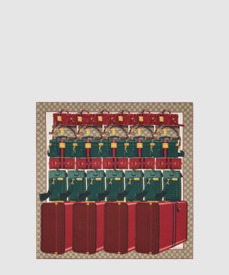 GG 발리제리아 프린트 실크 까레 783164