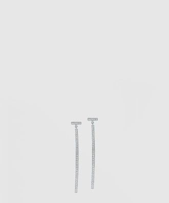 다이아몬드 바 귀걸이