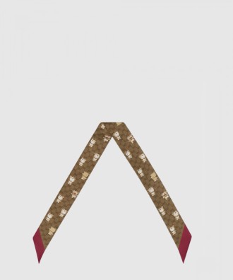 플로라 프린트 실크 넥 보우 654666