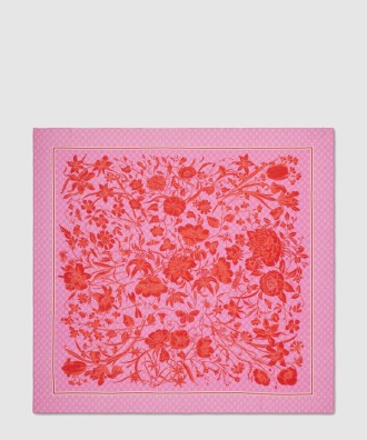 플로라 프린트 실크 스카 788333