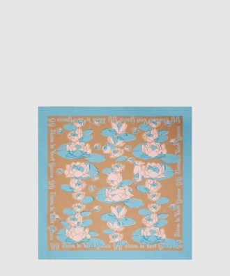 플로라 프린트 실크 스카프 722713