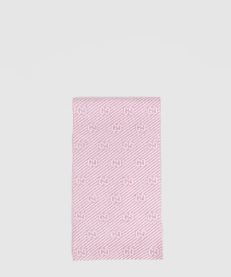 GG 자카드 패턴 니트 스카프 677795