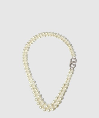 더블 진주 네크리스