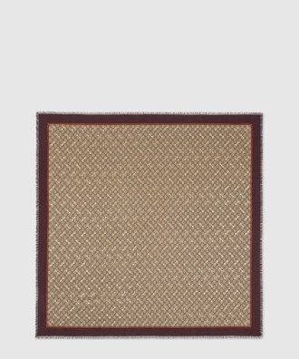 GG 프린트 홀스빗 실크 숄 662577