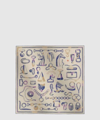 Inventaire Poetique pour un Conte Sellier 스카프 90