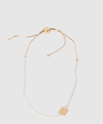 진주 및 메탈 초커 5IC066