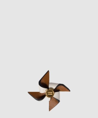 가죽 핀휠 브로치 5IS114