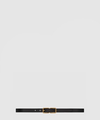 스무스 가죽 소재의 더블 버클 슬림 벨트 732557