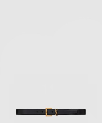 부드러운 가죽 소재의 스퀘어 버클 모노그램 벨트 634437