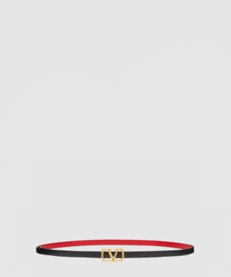 브이로그 시그니처 유광 송아지 가죽 양면 벨트