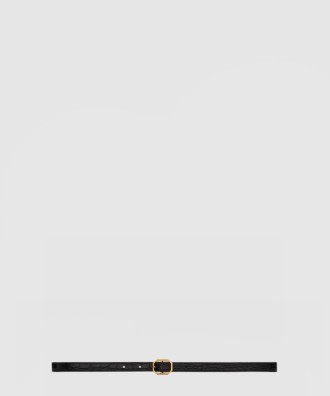 크로커다일 엠보스드 가죽 소재의 프레임 버클 슬림 벨트 732560