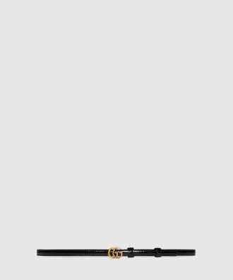 씬 페이턴트 더블 G 벨트 707327