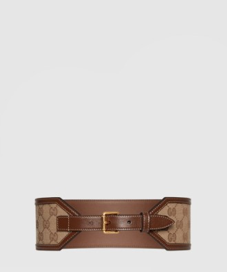 GG 슈프림 캔버스 와이드 벨트 678695